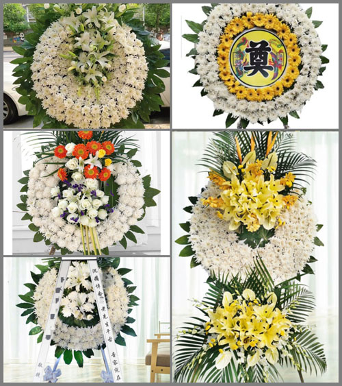 山东青岛平度市蓼兰镇后于家村花圈速递